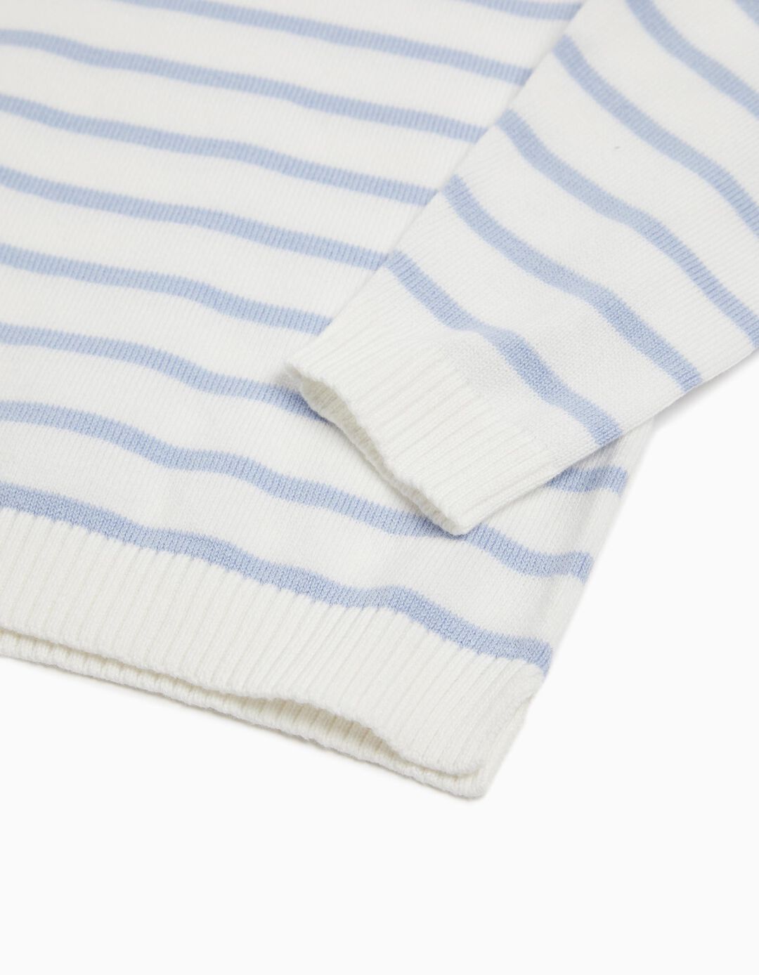 Camisola de Malha Riscas, Menina, Azul