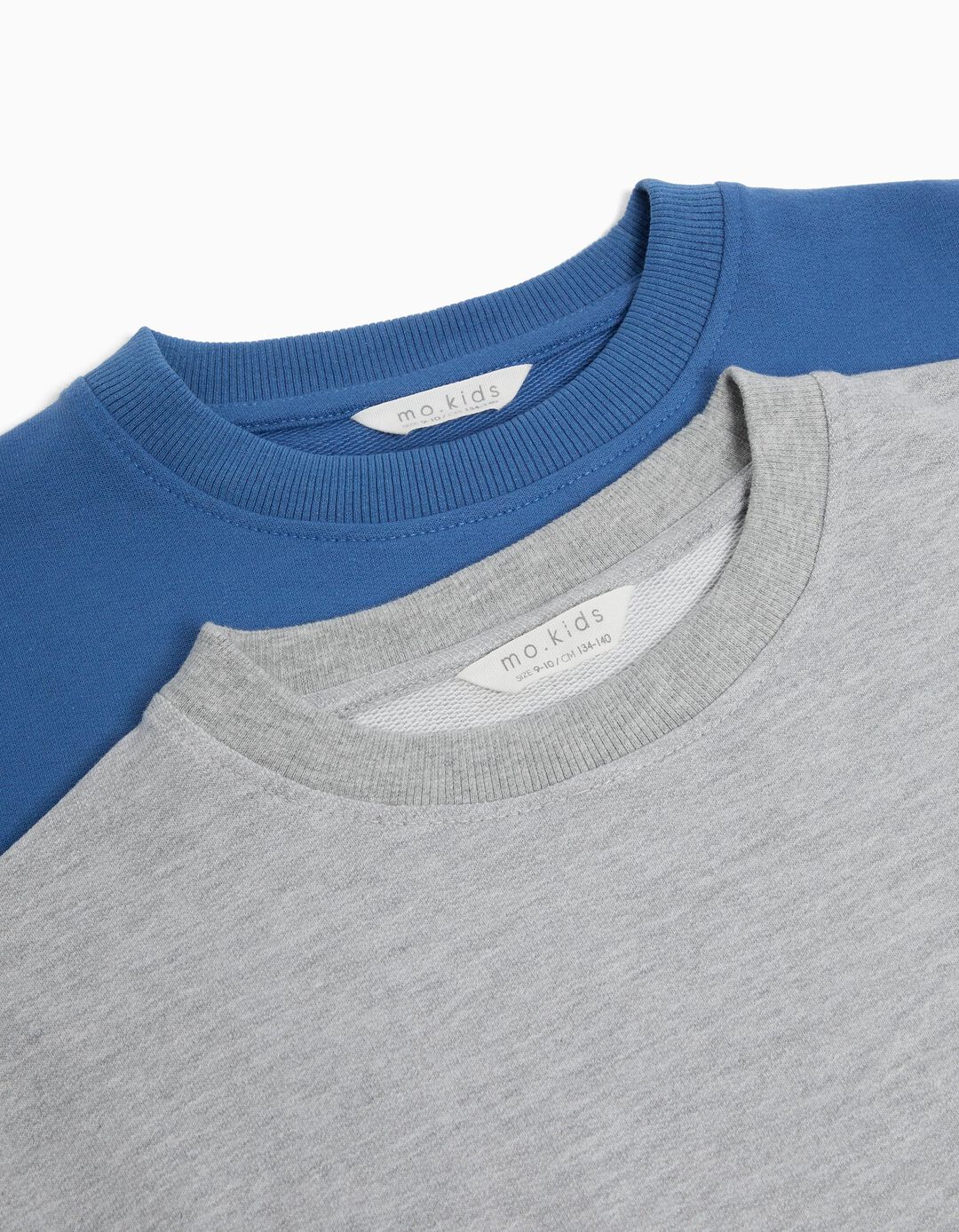 Pack 2 Sweatshirts de Felpa, Menino, Azul/Cinzento Claro