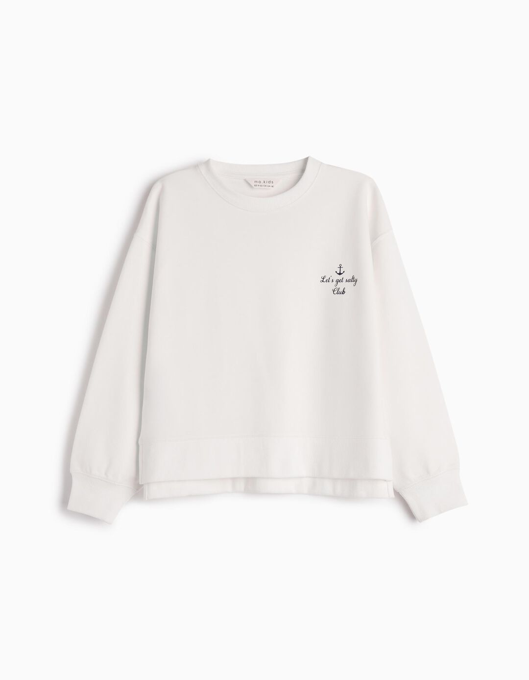 Sweatshirt de Felpa, Menina, Branco