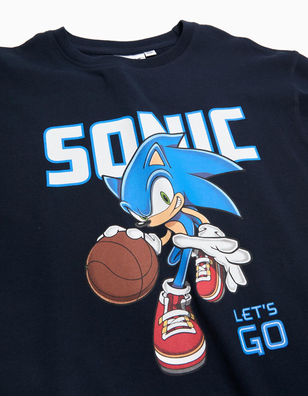 T-shirt de Manga Comprida 'Sonic', Menino, Azul Escuro