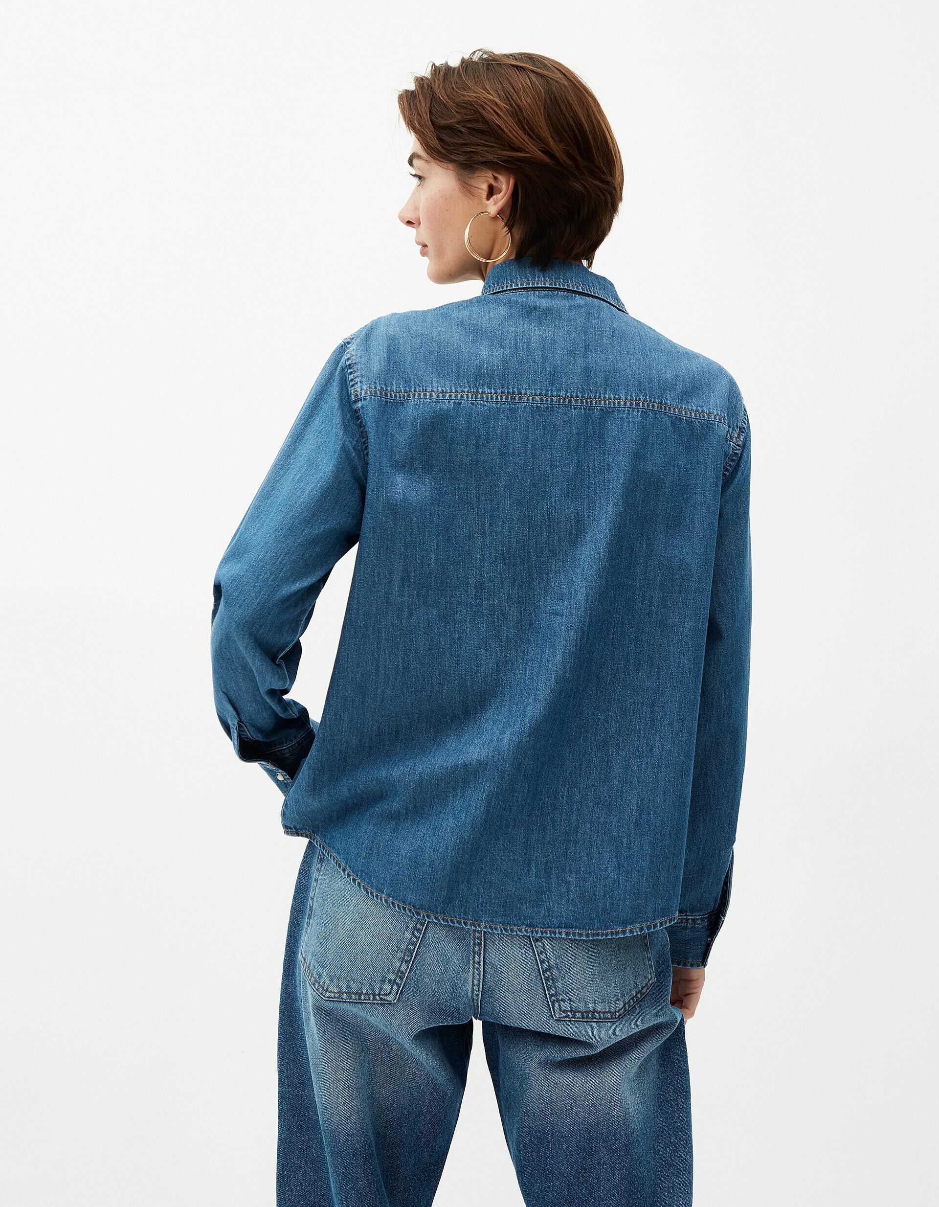 Comprar Online Sobrecamisa de Ganga, Mulher, Azul