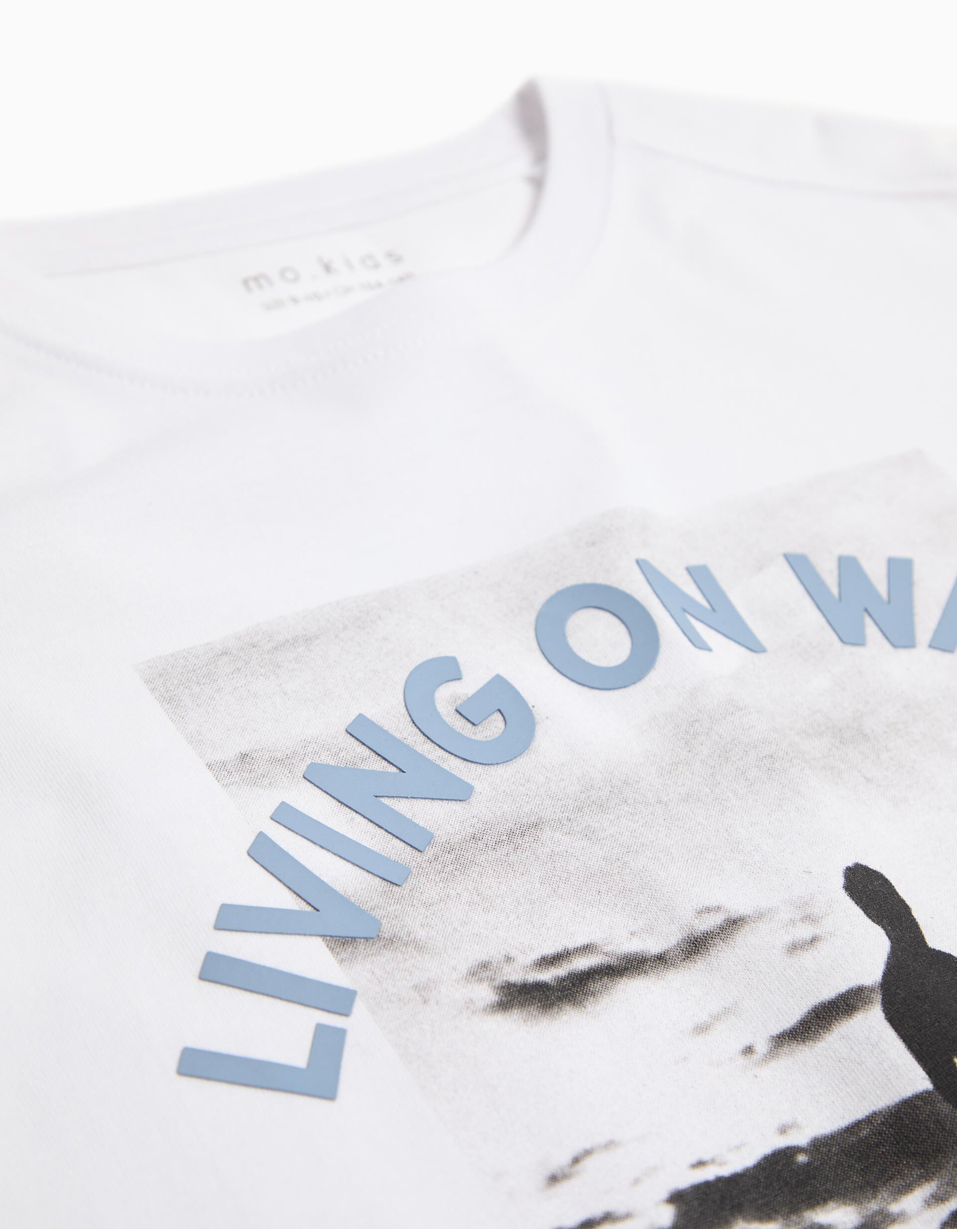 Comprar Online T-shirt de Manga Comprida Estampado, Menino, Branco