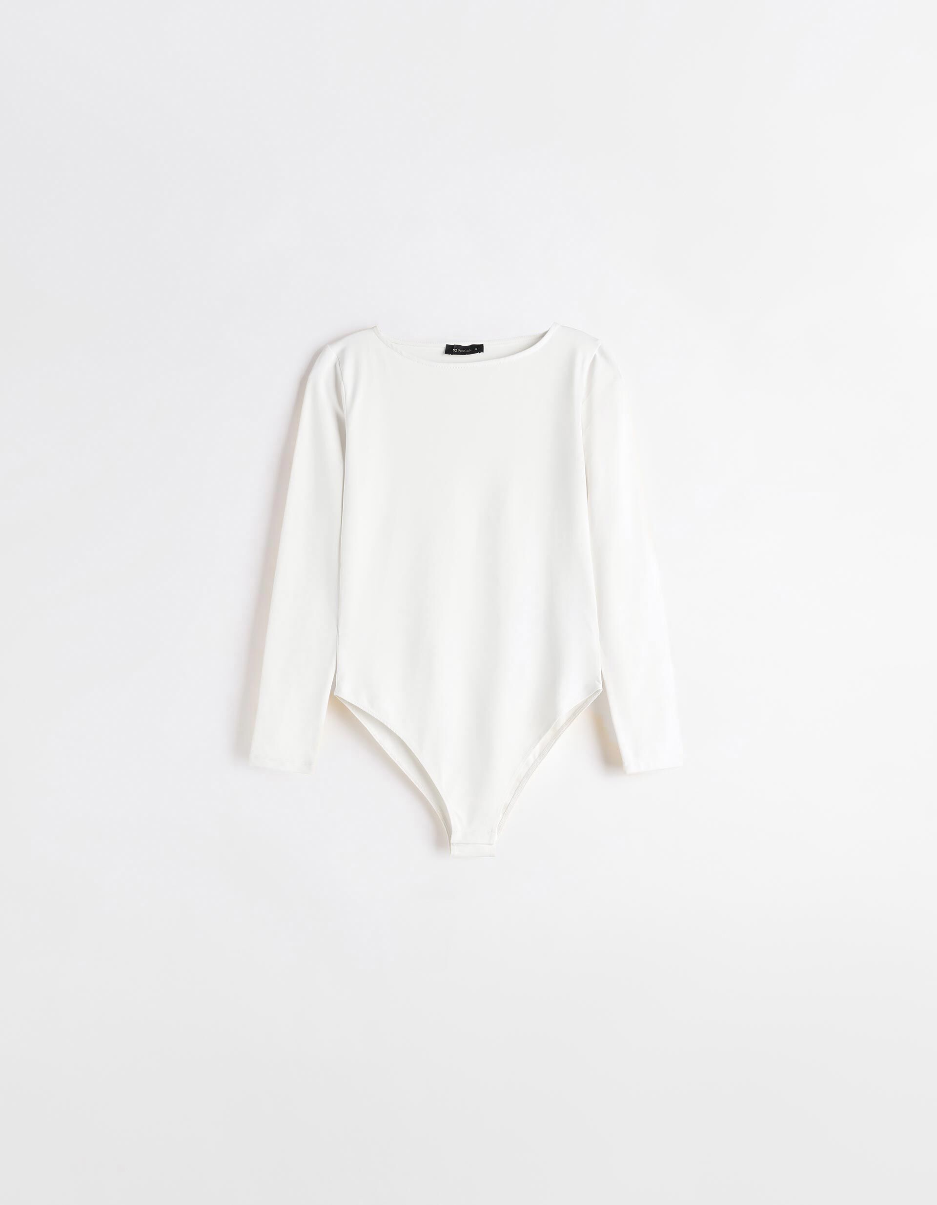 Comprar Online Body de Manga Comprida, Mulher, Bege Claro
