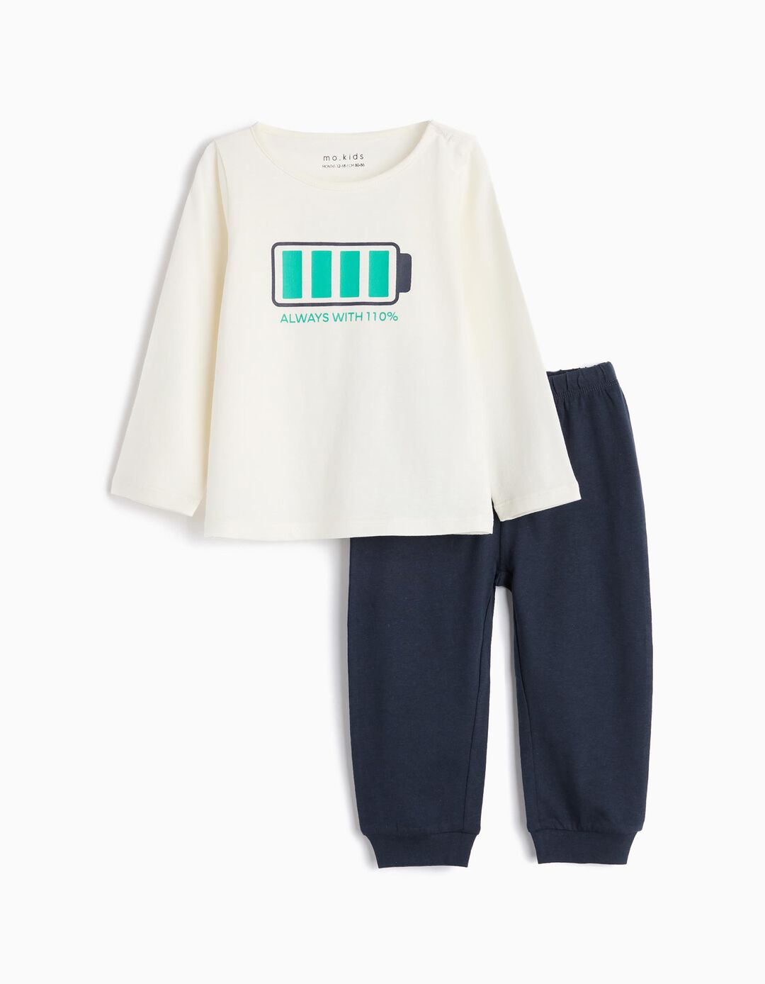 Pijama Jersey, Bebé, Branco