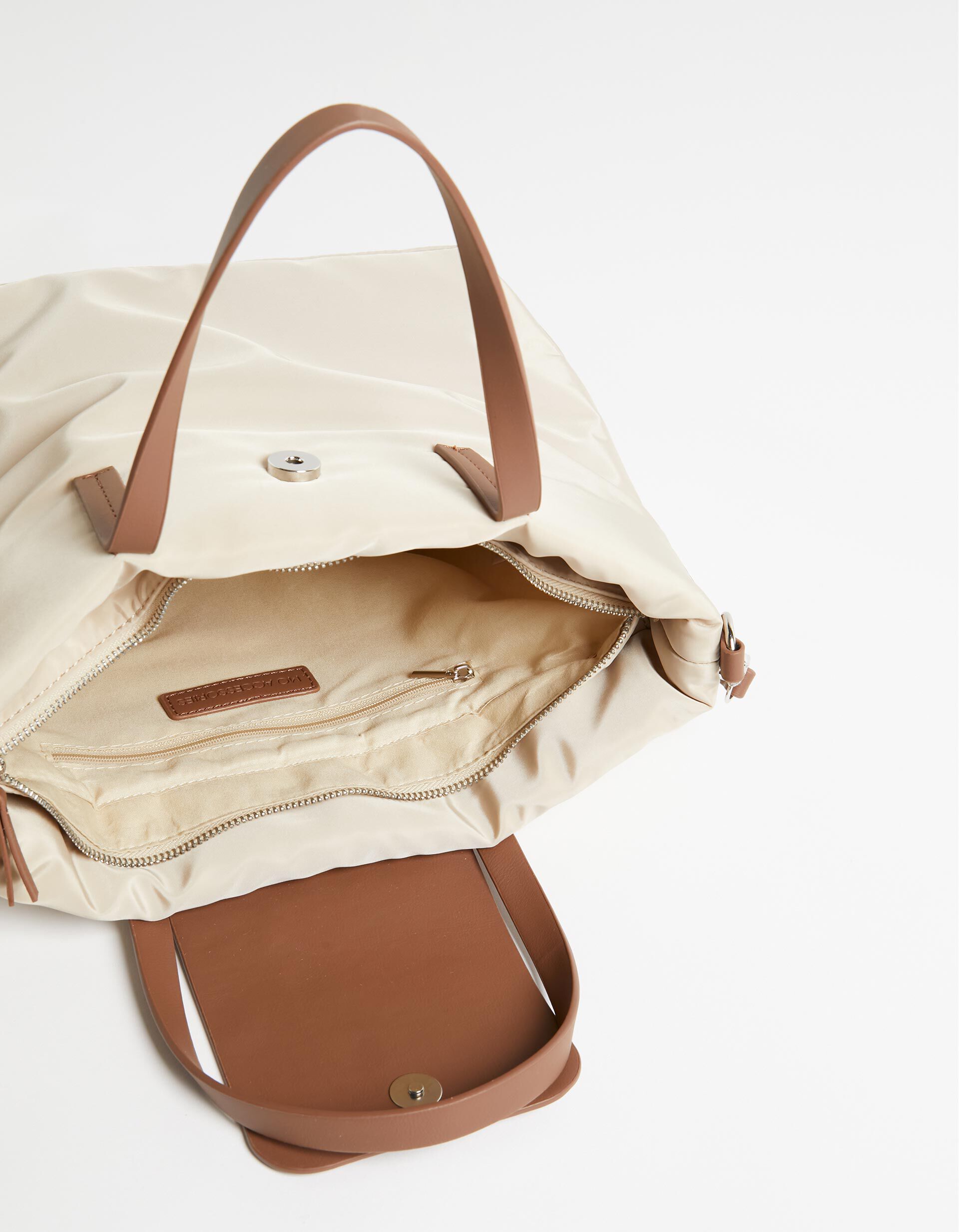 Comprar Online Carteira Tote Bag Combinada, Mulher, Bege