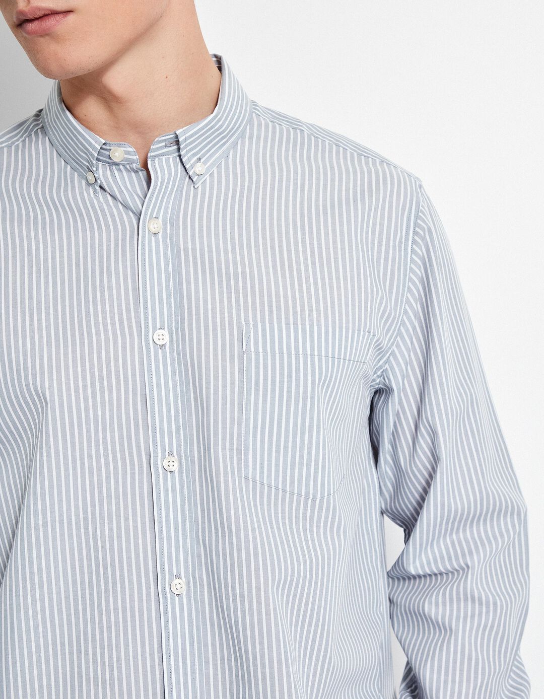 Camisa de Manga Comprida Riscas, Homem
