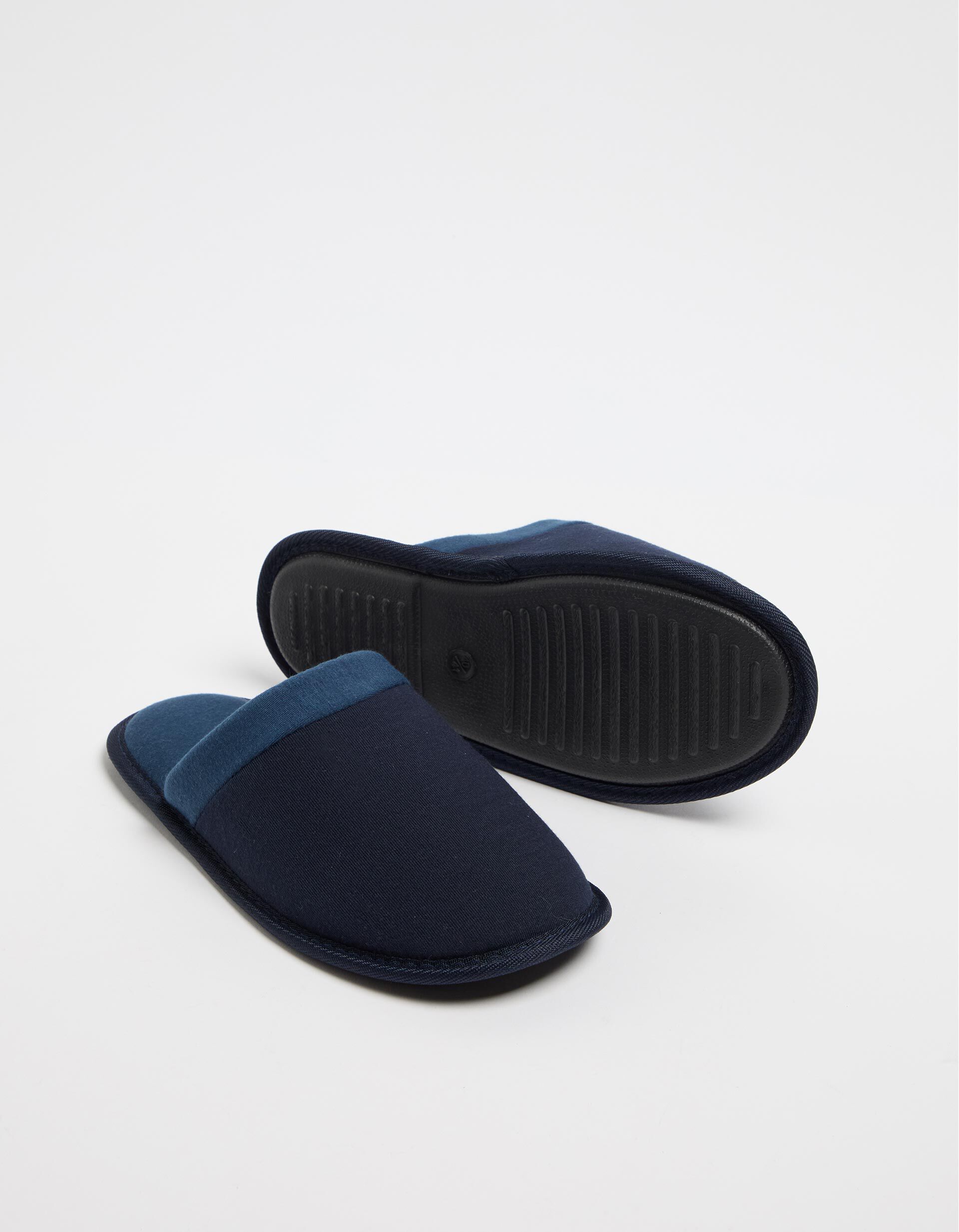 Comprar Online Chinelos de Quarto Jersey, Homem, Azul Escuro
