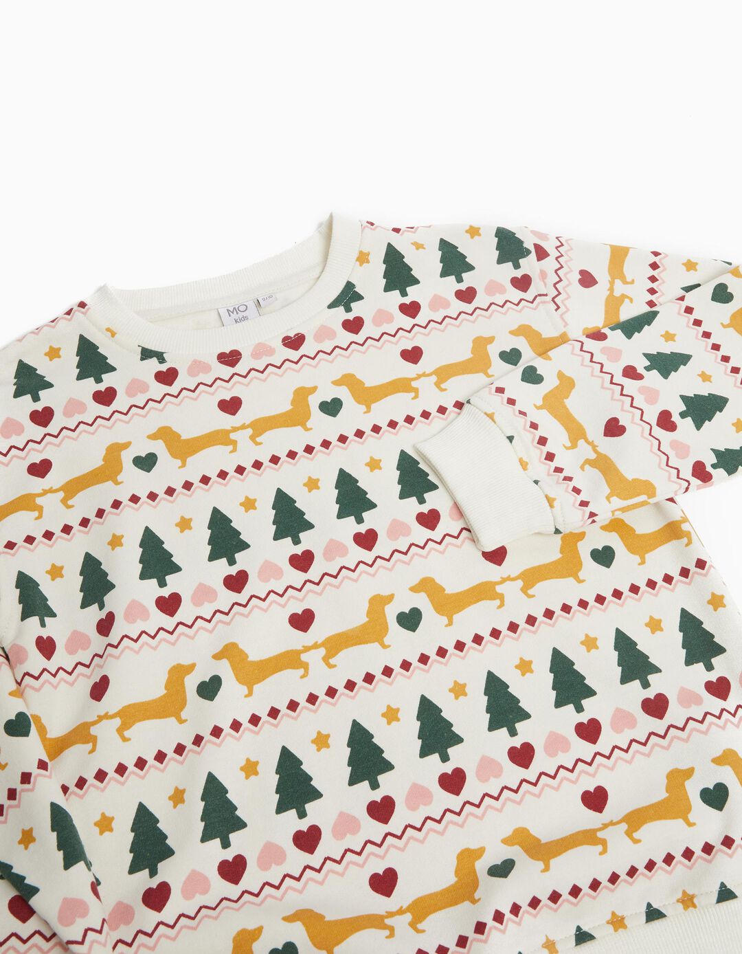 Sweatshirt de Felpa Natal, Menina, Branco