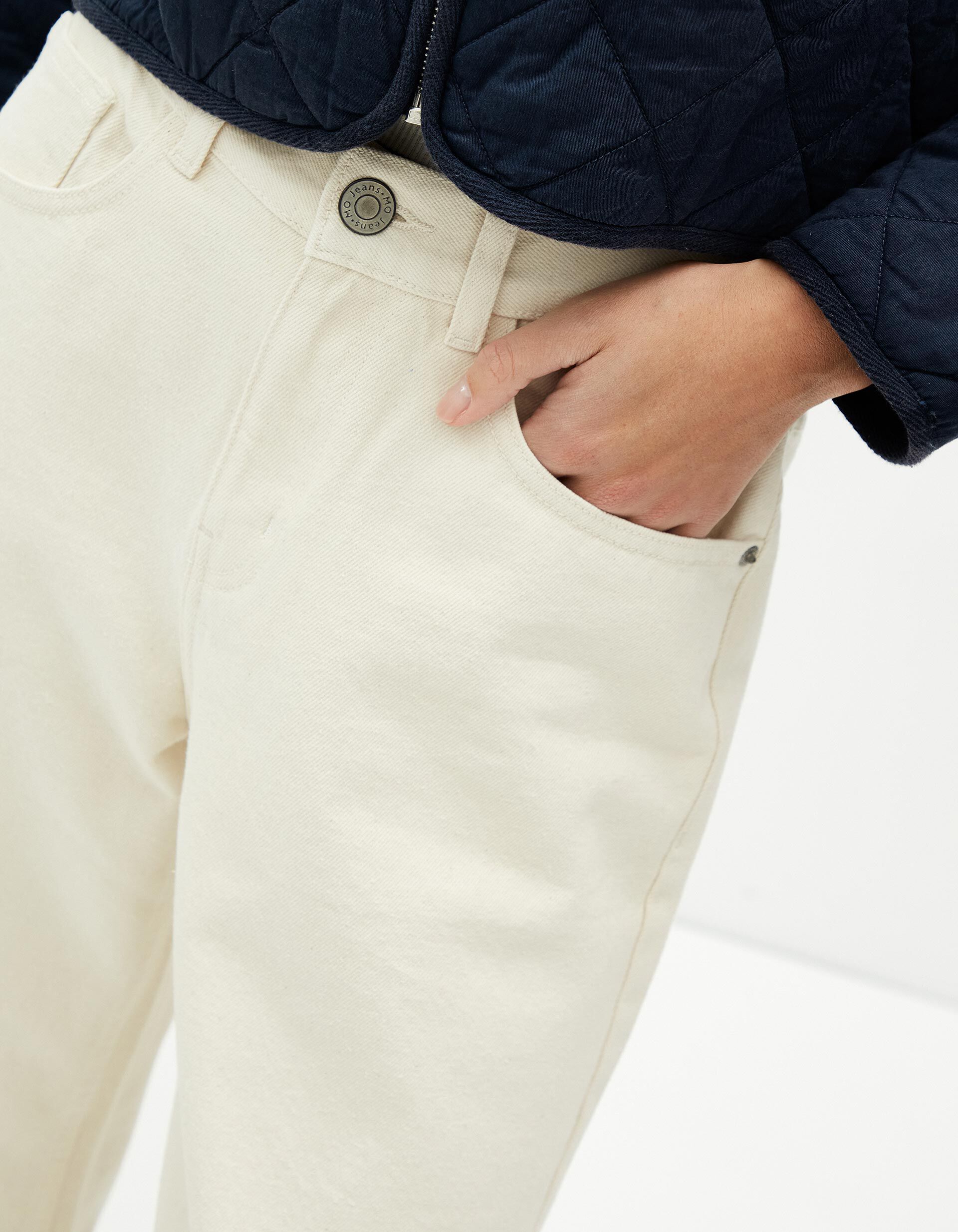 Comprar Online Cal&ccedil;as de Ganga Wide Leg, Mulher, Cru