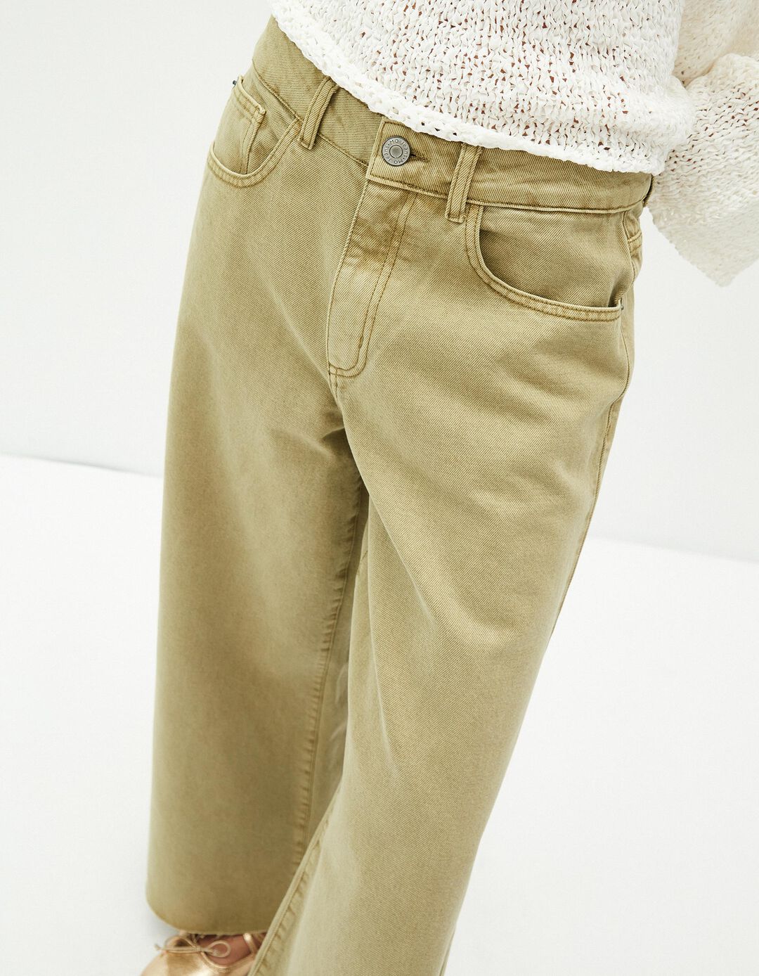 Calças Culotte, Mulher, Verde 