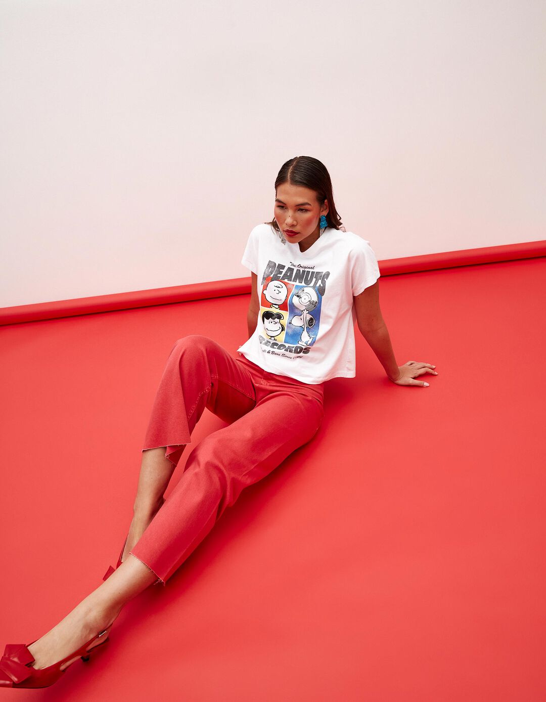 T-shirt 'Snoopy', Mulher, Branco