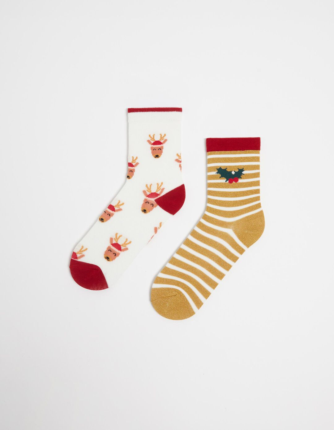 Pack 2 Pares de Meias Natal, Mulher, Multicor