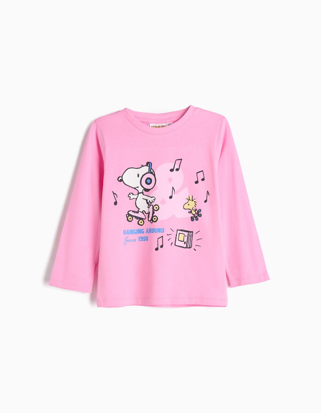 T-shirt de Manga Comprida 'Snoopy', Menina, Rosa