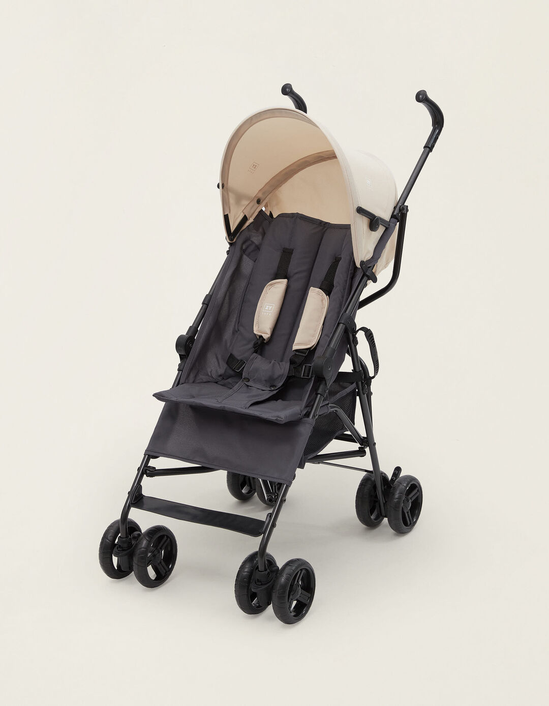 Carrinho Bengala ZY Safe Road Plus, Cinza/Bege