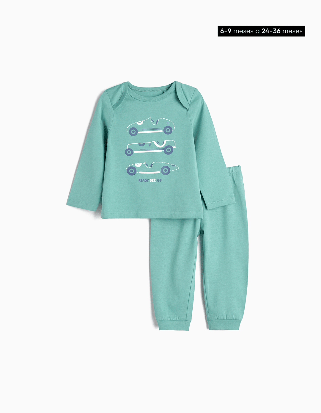 Pijama Jersey, Menino, Verde Claro