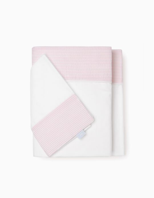 Comprar Online Lençol E Fronha Para Berço 90X55Cm Essential Pink Zy Baby