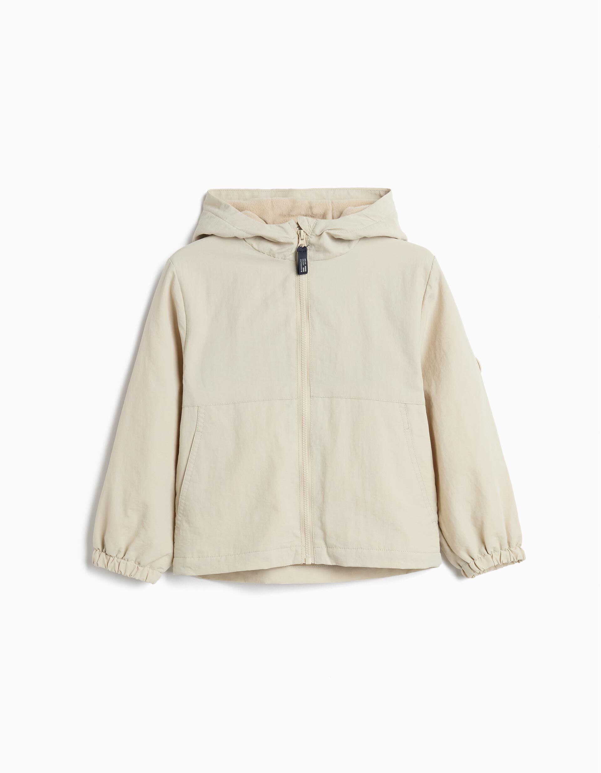 Parka Polar, Menino, Bege Claro