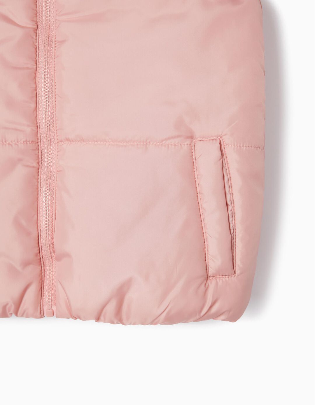 Colete Acolchoado, Menina, Rosa Claro