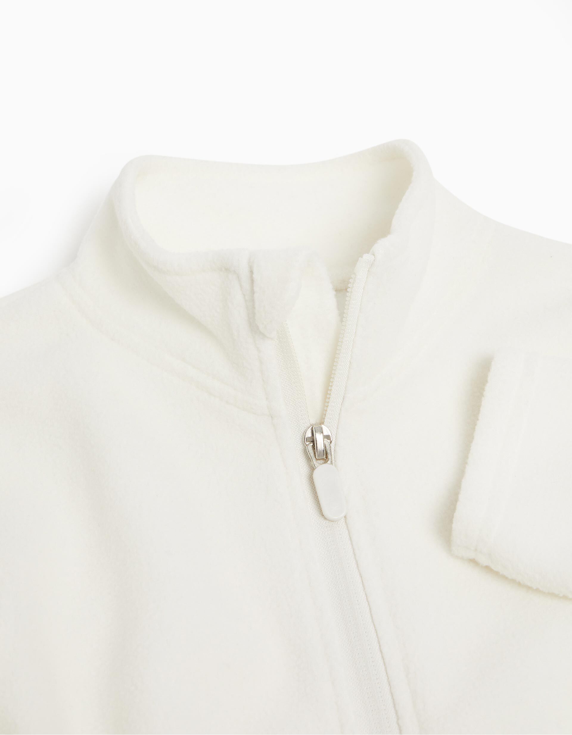 Comprar Online Casaco Polar Fecho de Correr, Menina, Branco