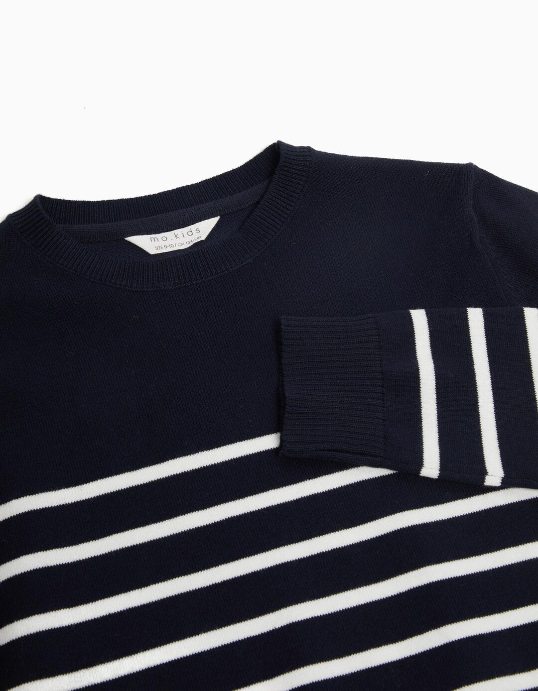 Camisola de Malha Riscas, Menina, Azul Escuro
