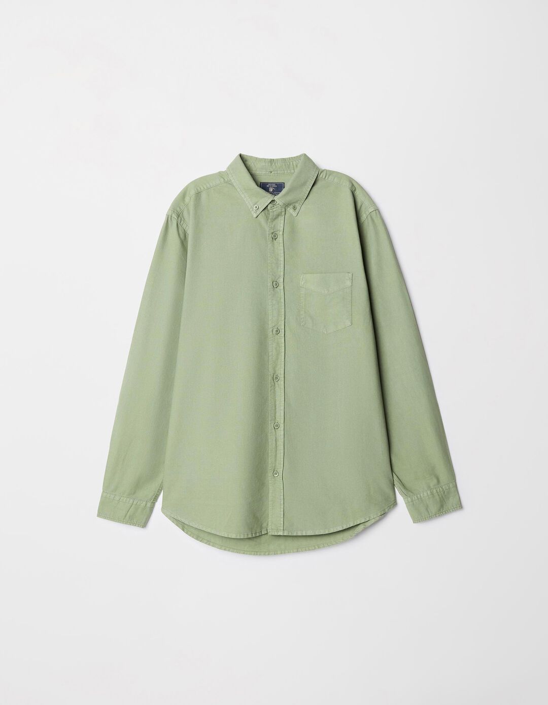 Camisa de Manga Comprida Oxford, Homem, Verde