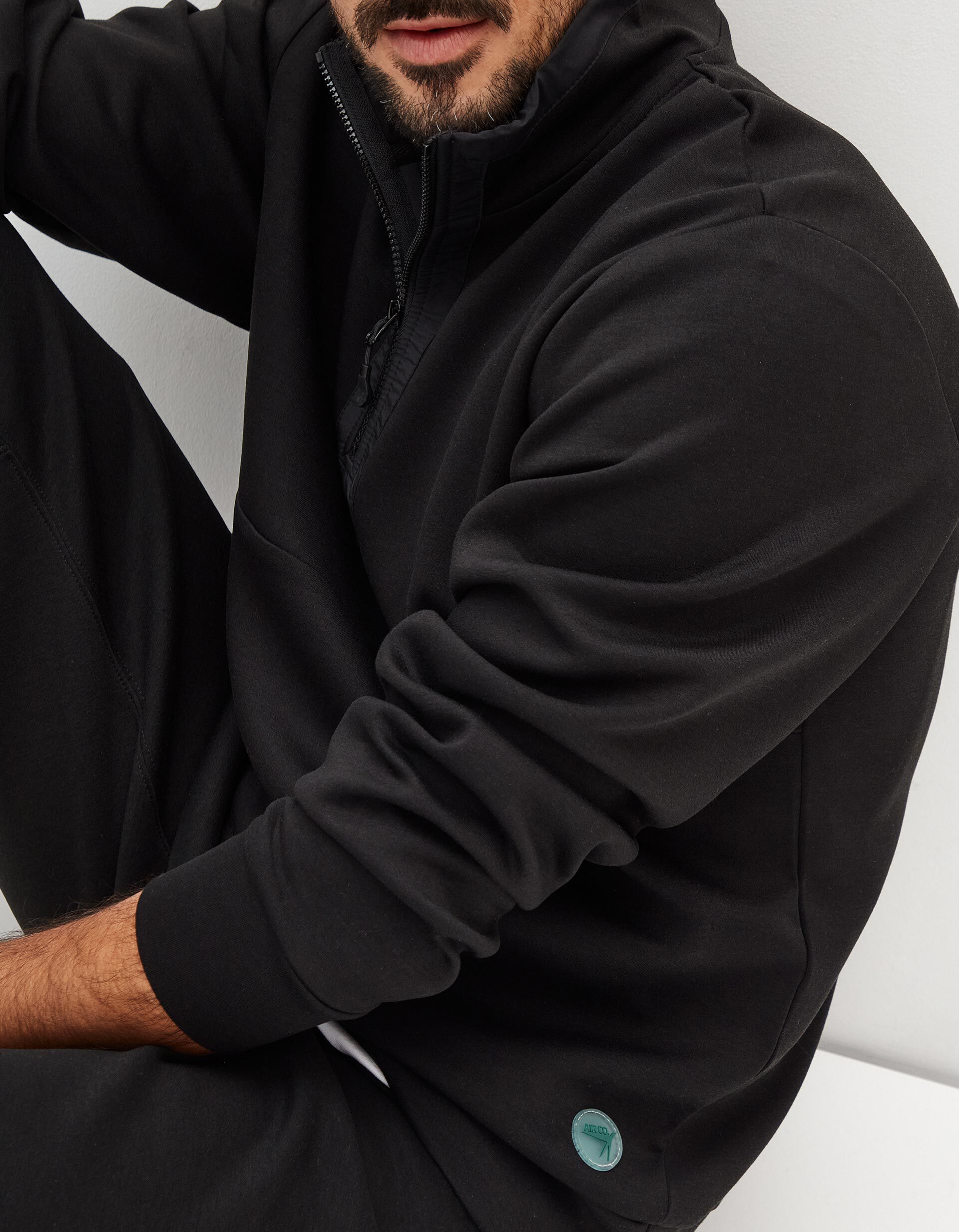 Comprar Online Sweatshirt Fecho de Correr, Homem, Preto