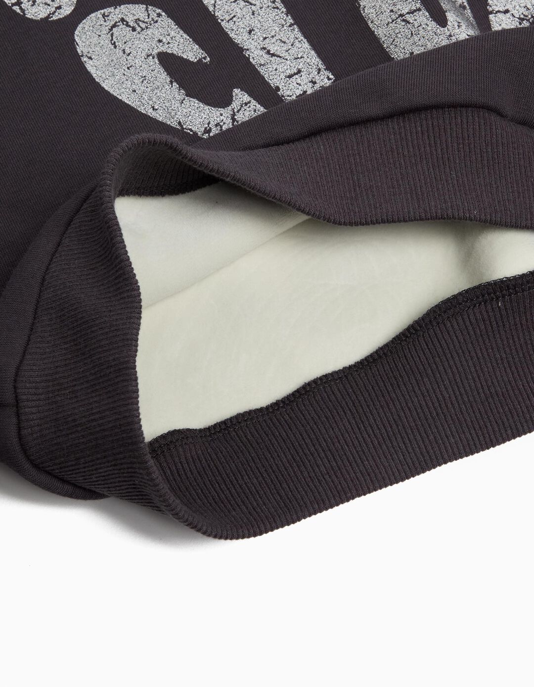 Sweatshirt Capuz Estampado, Menina, Cinzento Escuro