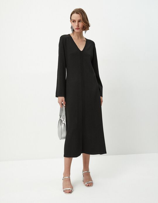 Comprar Online Vestido de Malha Lurex, Mulher, Preto