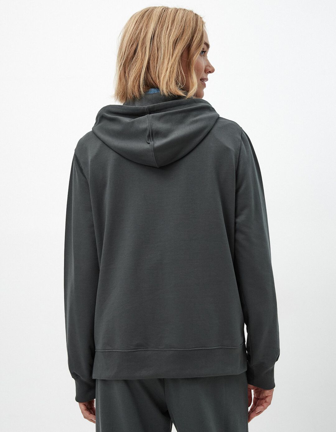 Sweatshirt de Felpa Capuz, Mulher, Cinzento Escuro