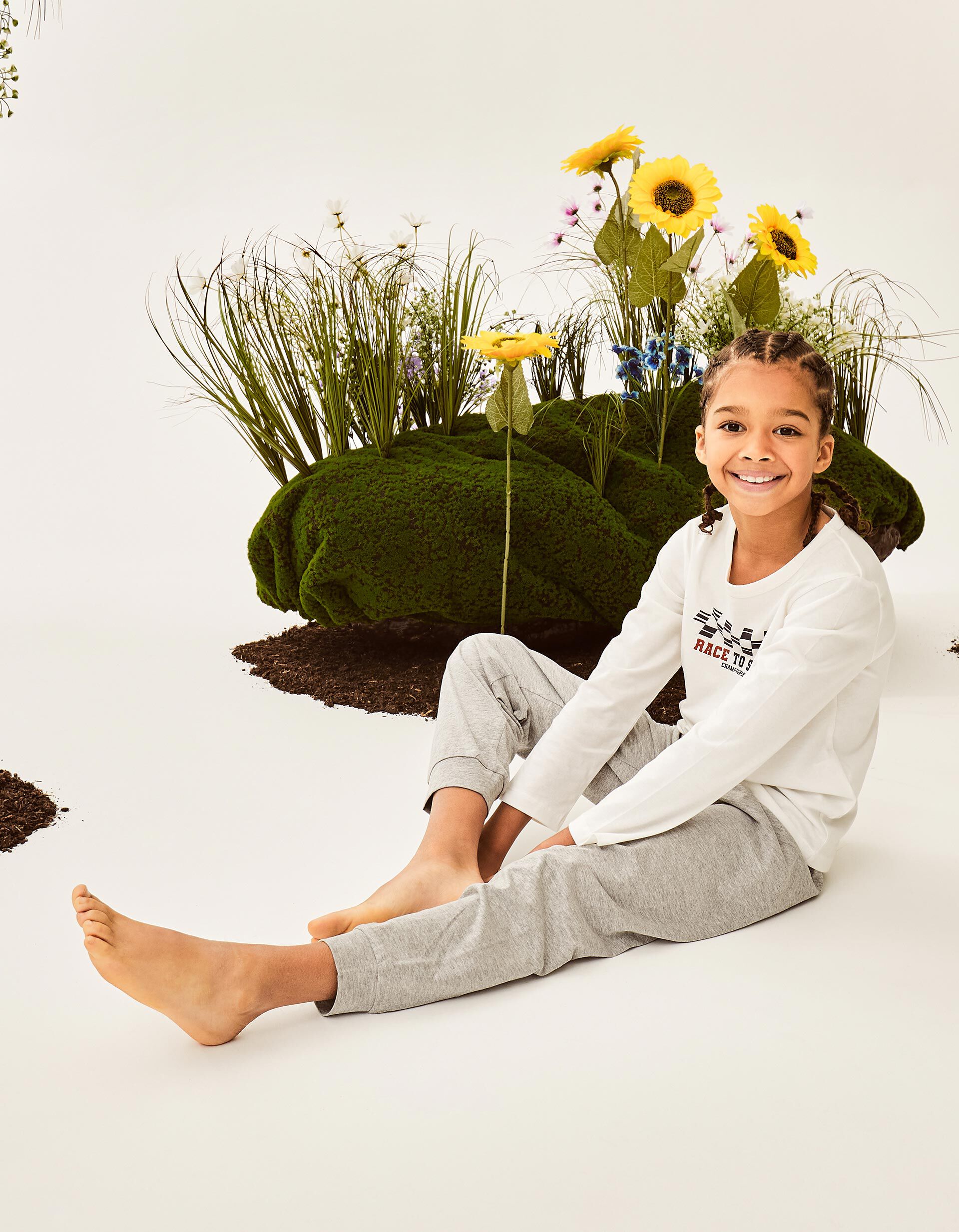 Pijama Jersey, Menino, Bege Claro