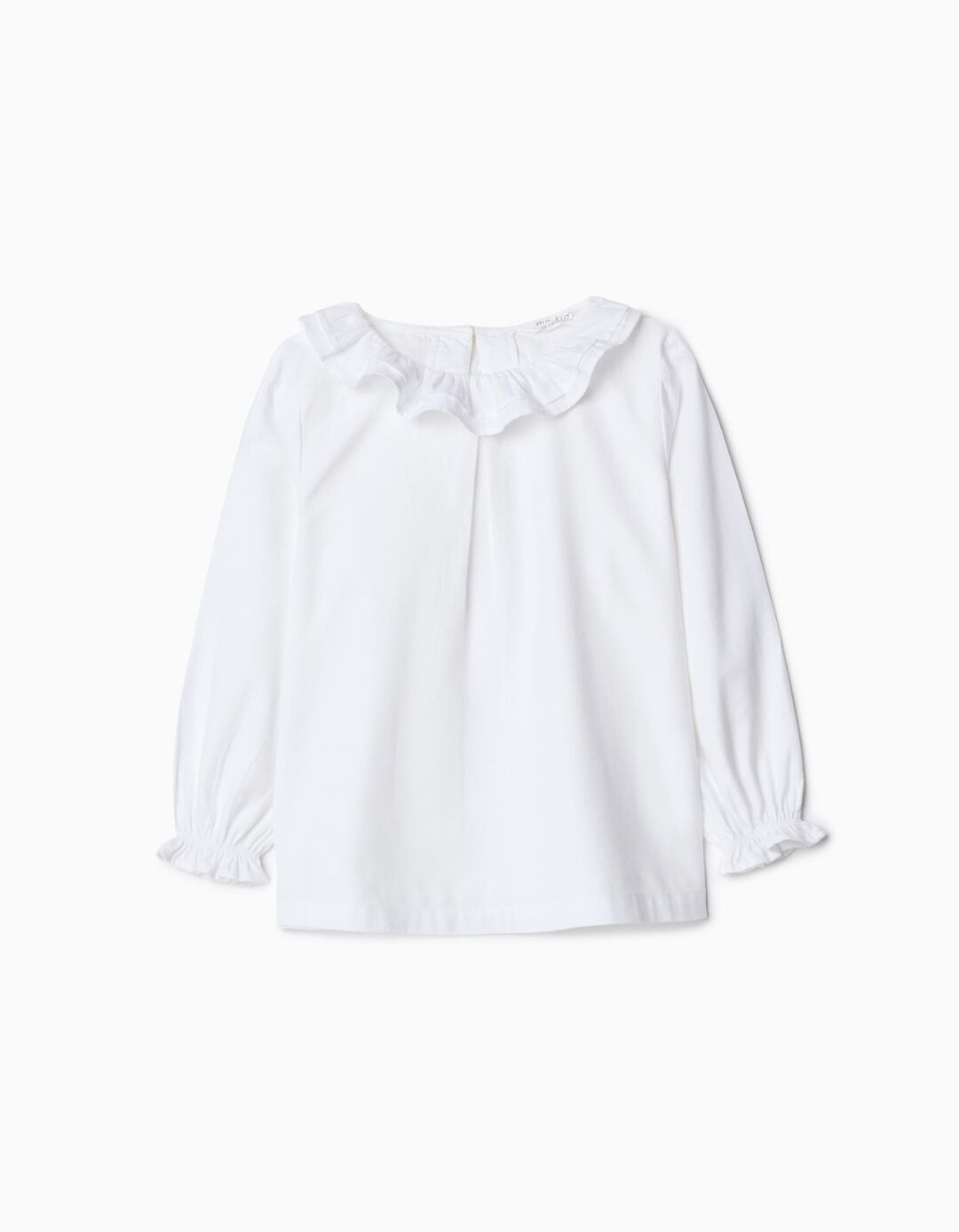 Blusa Sarja Folho, Menina, Branco