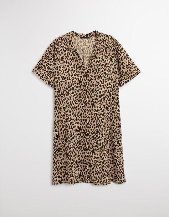 Comprar Online Vestido Leopardo, Mulher, Preto