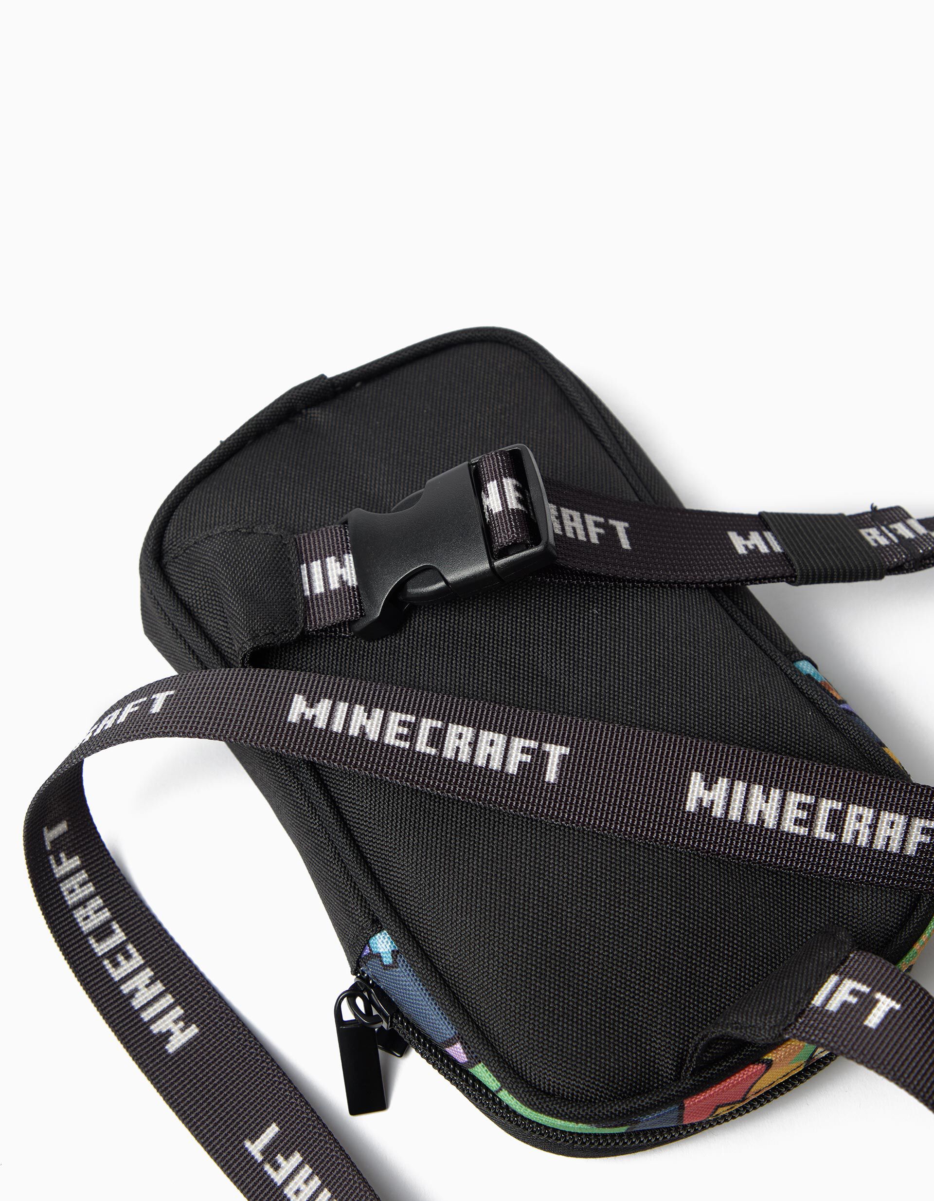 Bolsa De Telem&oacute;vel 'Minecraft', Menino, Preto