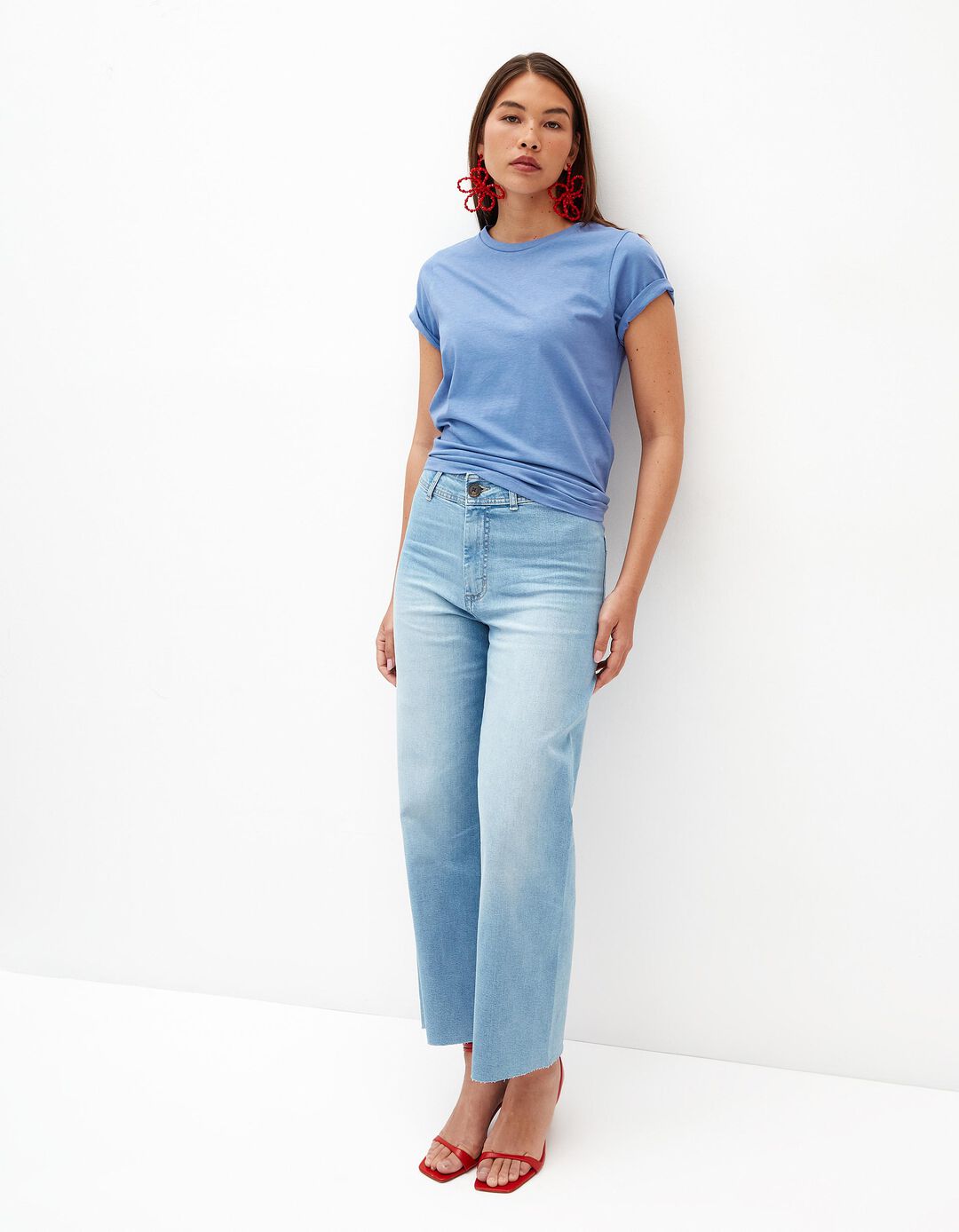 T-shirt Básica, Mulher, Azul