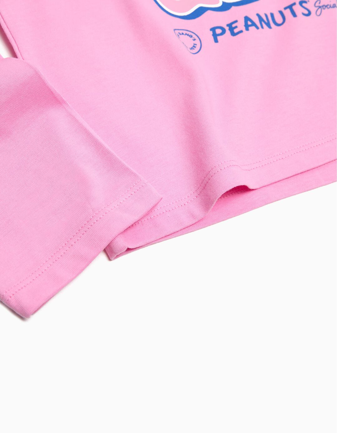 T-shirt de Manga Comprida 'Snoopy', Menina, Rosa