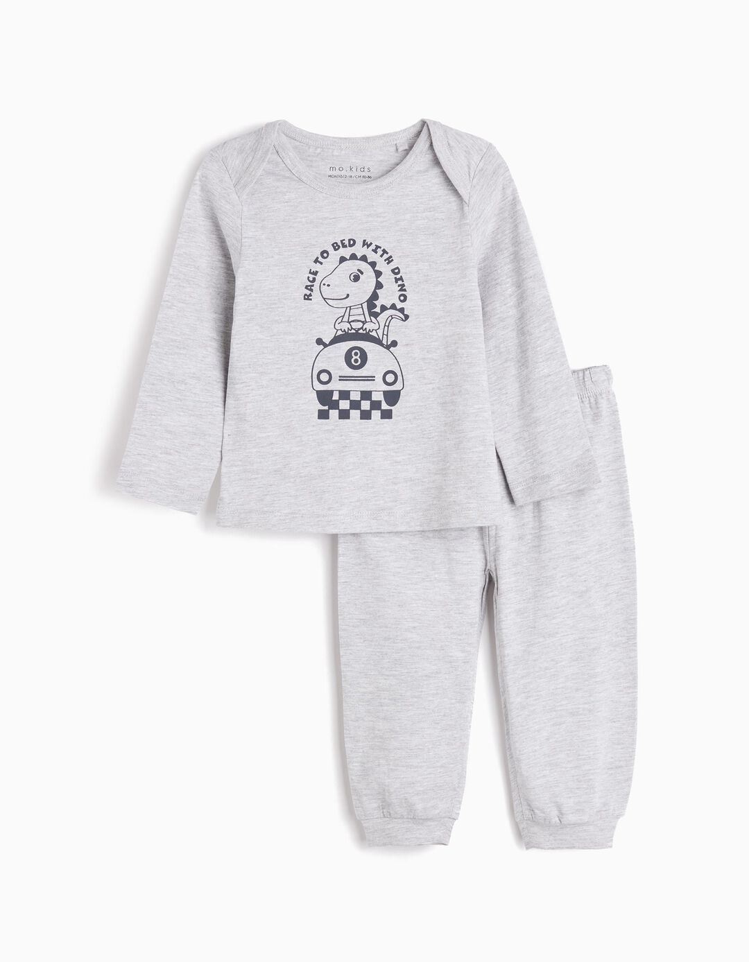 Pijama Jersey, Menino, Cinzento Claro
