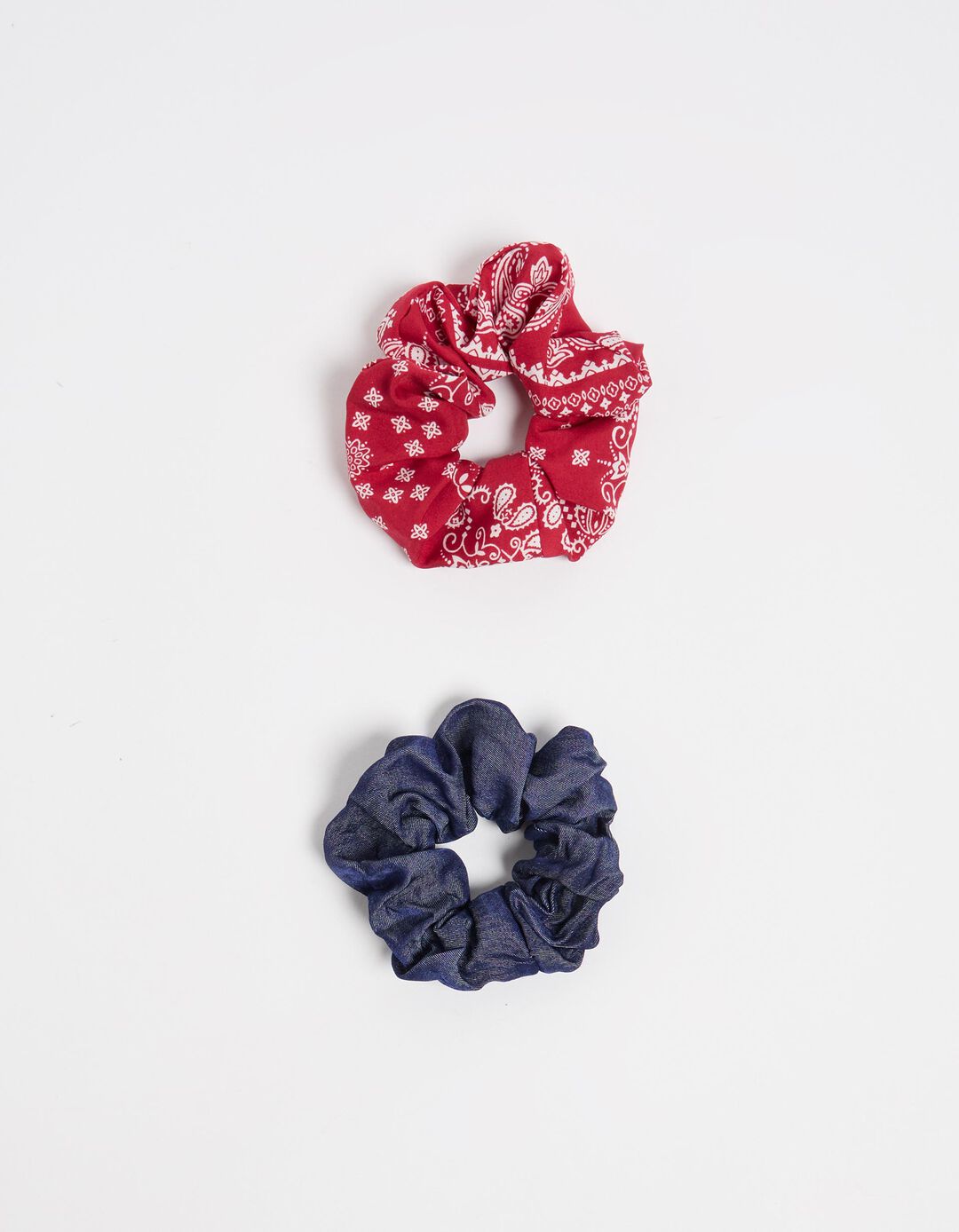 Pack 2 El&aacute;sticos de Cabelo Scrunchies, Mulher, Multicor