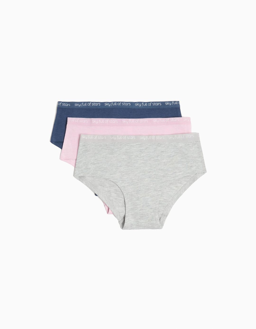 Pack 3 Cuecas Hipster, Menina, Multicor