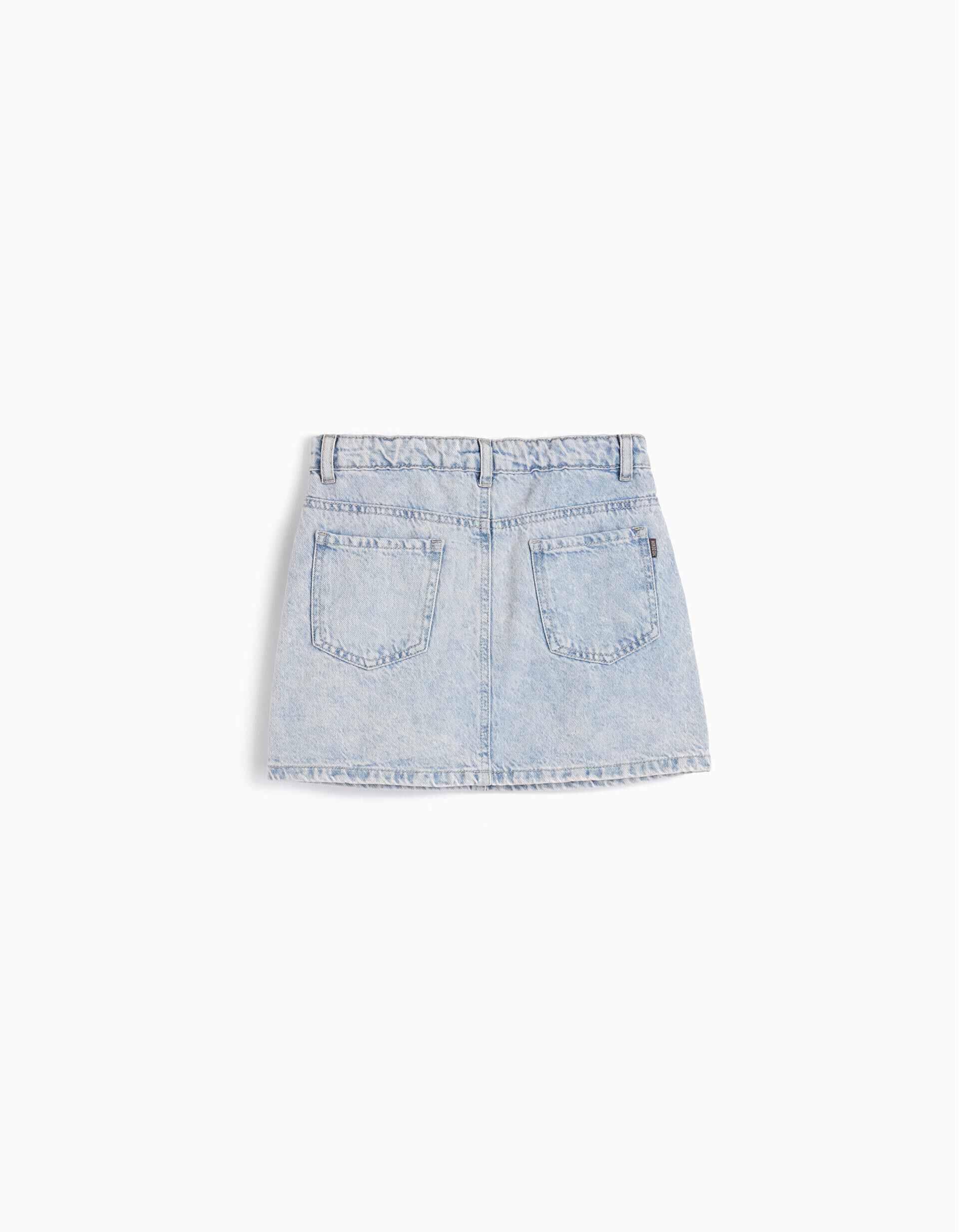 Comprar Online Mini-saia de Ganga, Menina, Azul Claro