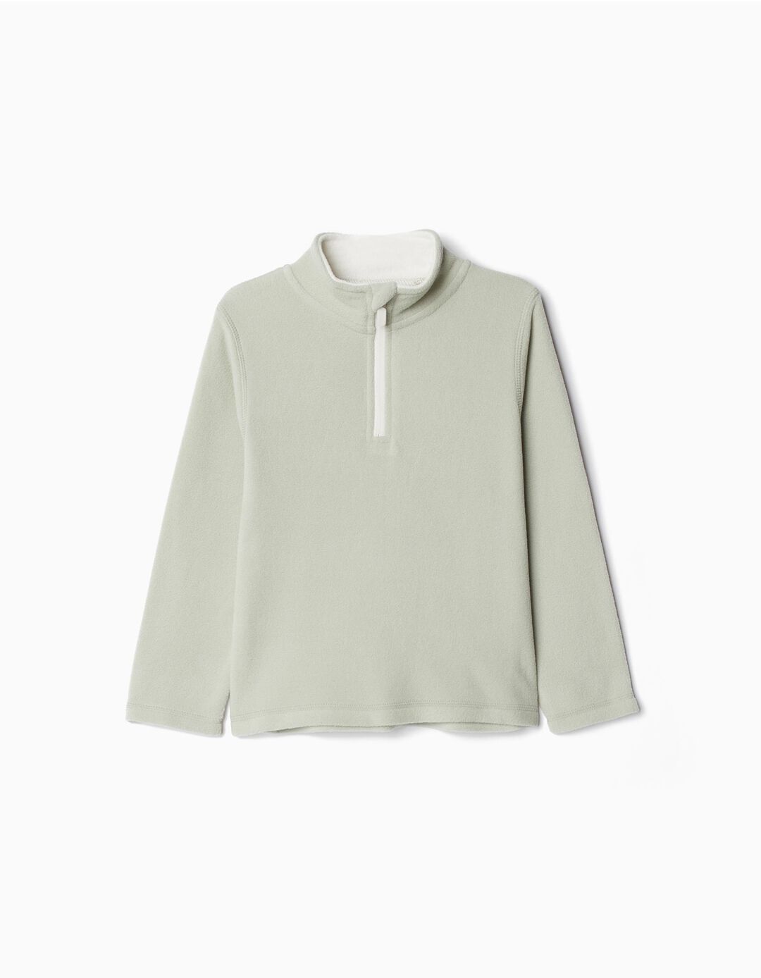 Sweatshirt Polar Fecho de Correr, Menina, Verde Claro