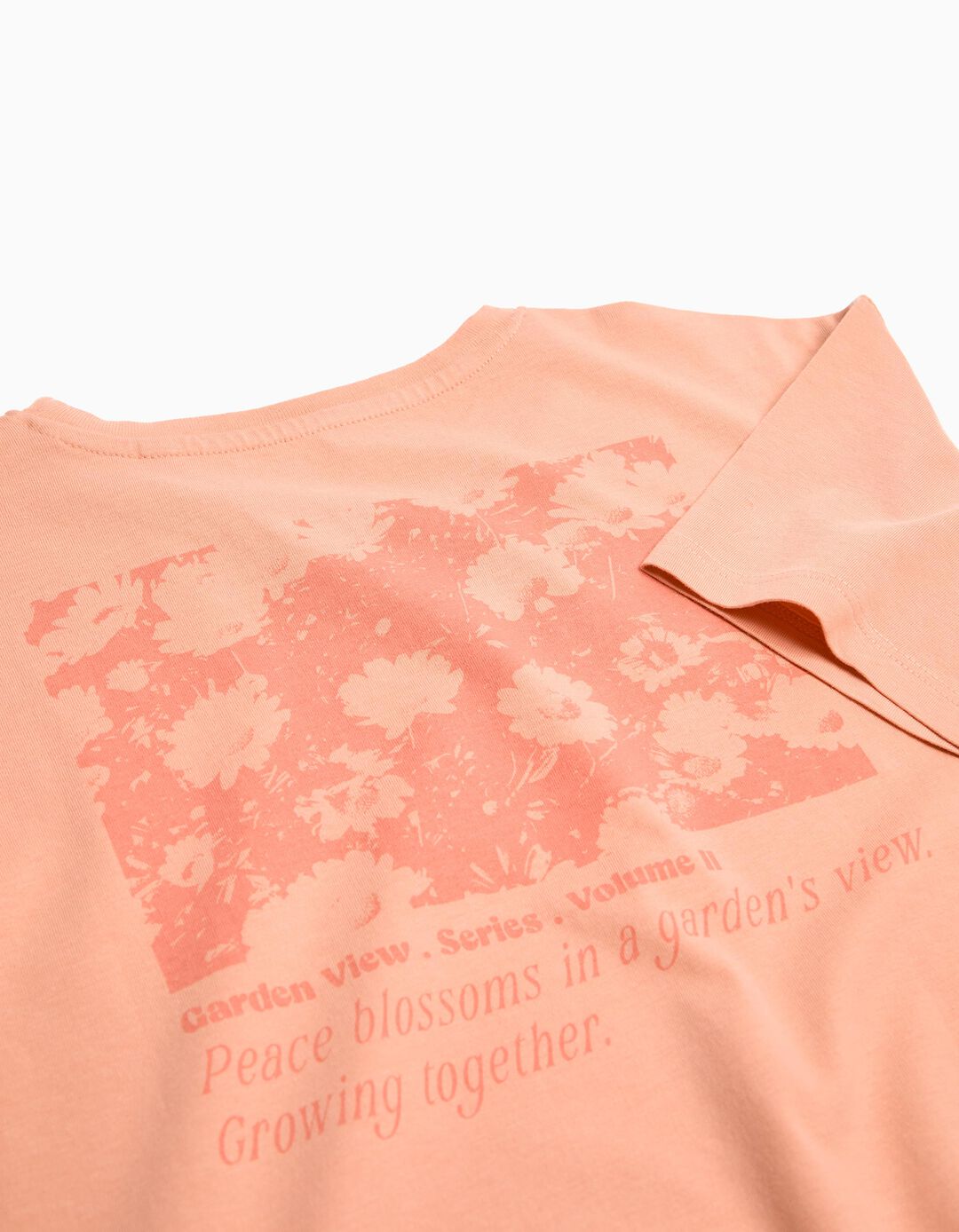 T-shirt Estampado, Menina, Laranja Claro