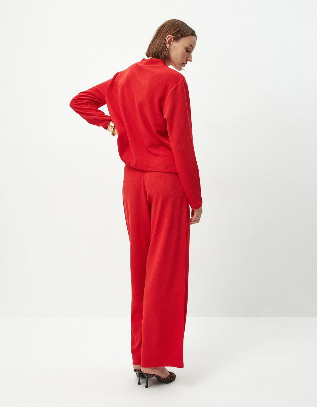 Calças Malha, Mulher, Vermelho