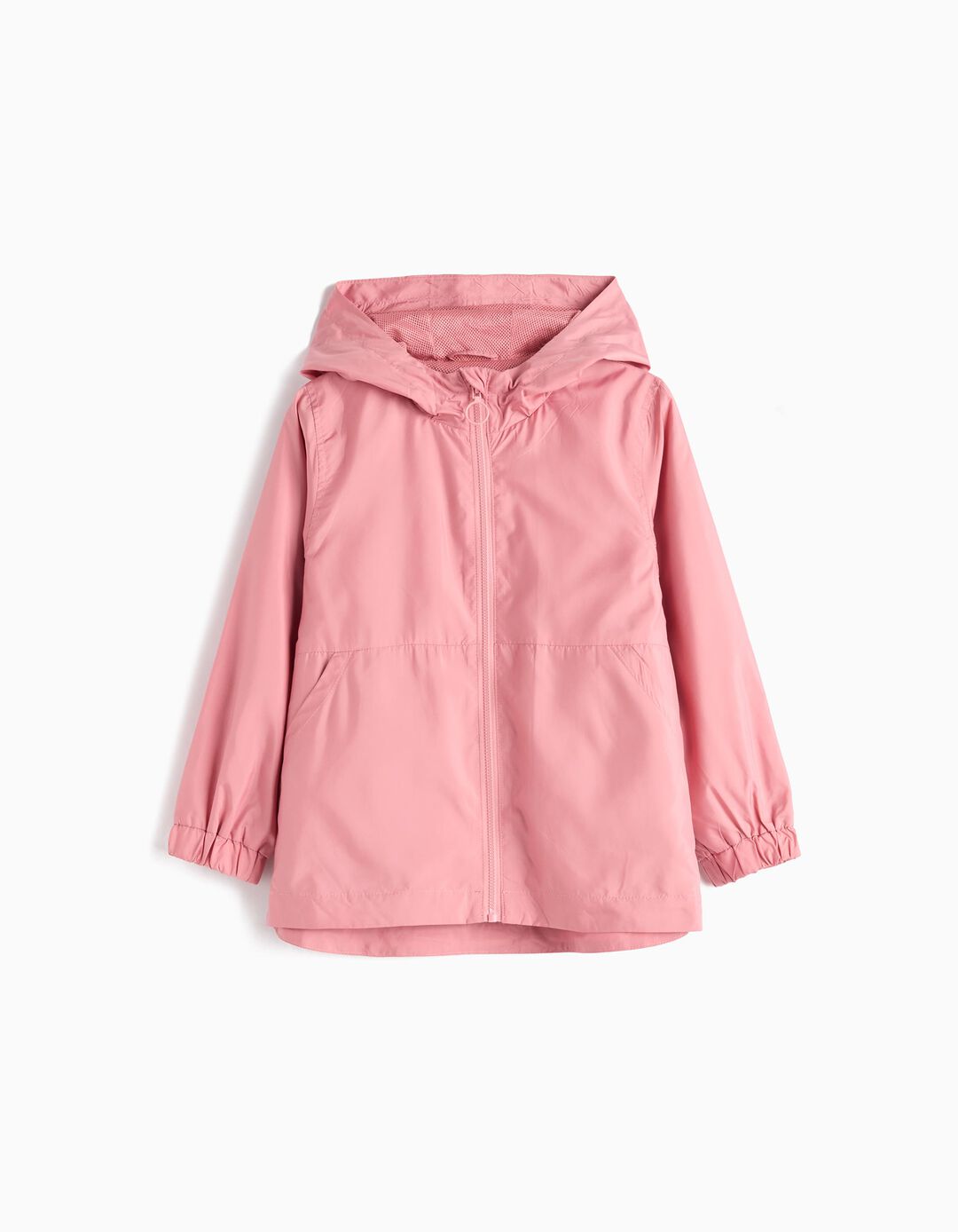 Corta-vento com Capuz, Menina, Rosa Claro