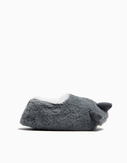 Comprar Online Pantufas de Peluche 'Garras', Menino, Cinzento