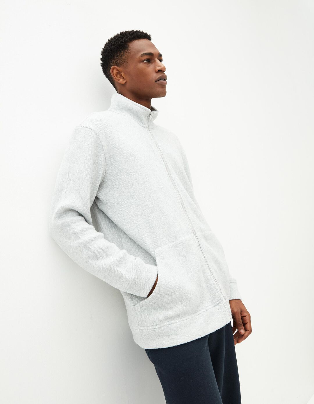 Casaco Fleece, Homem, Cinzento Claro