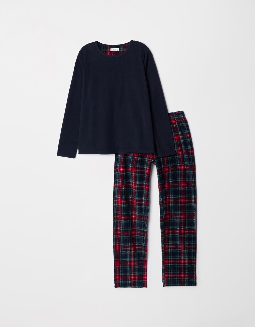 Pijama Polar Natal, Mulher, Azul Escuro