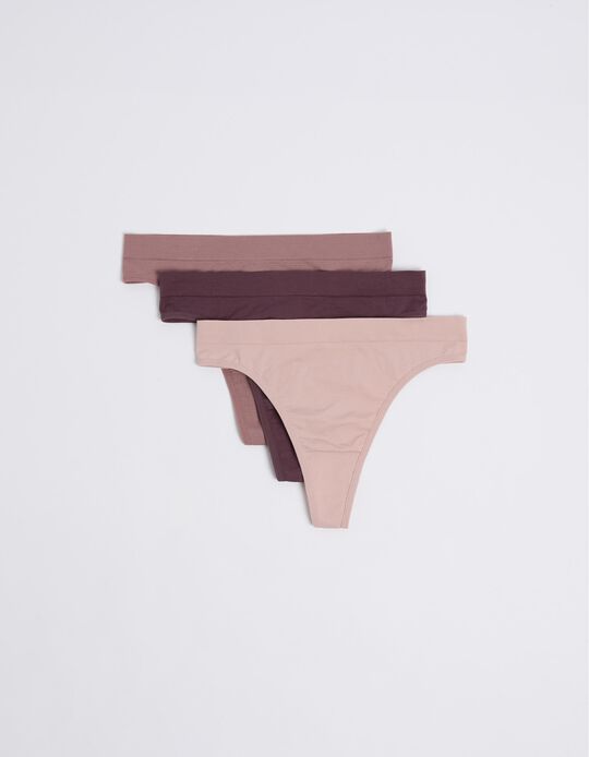 Comprar Online Pack 3 Cuecas Brasileiras, Mulher, Rosa Escuro
