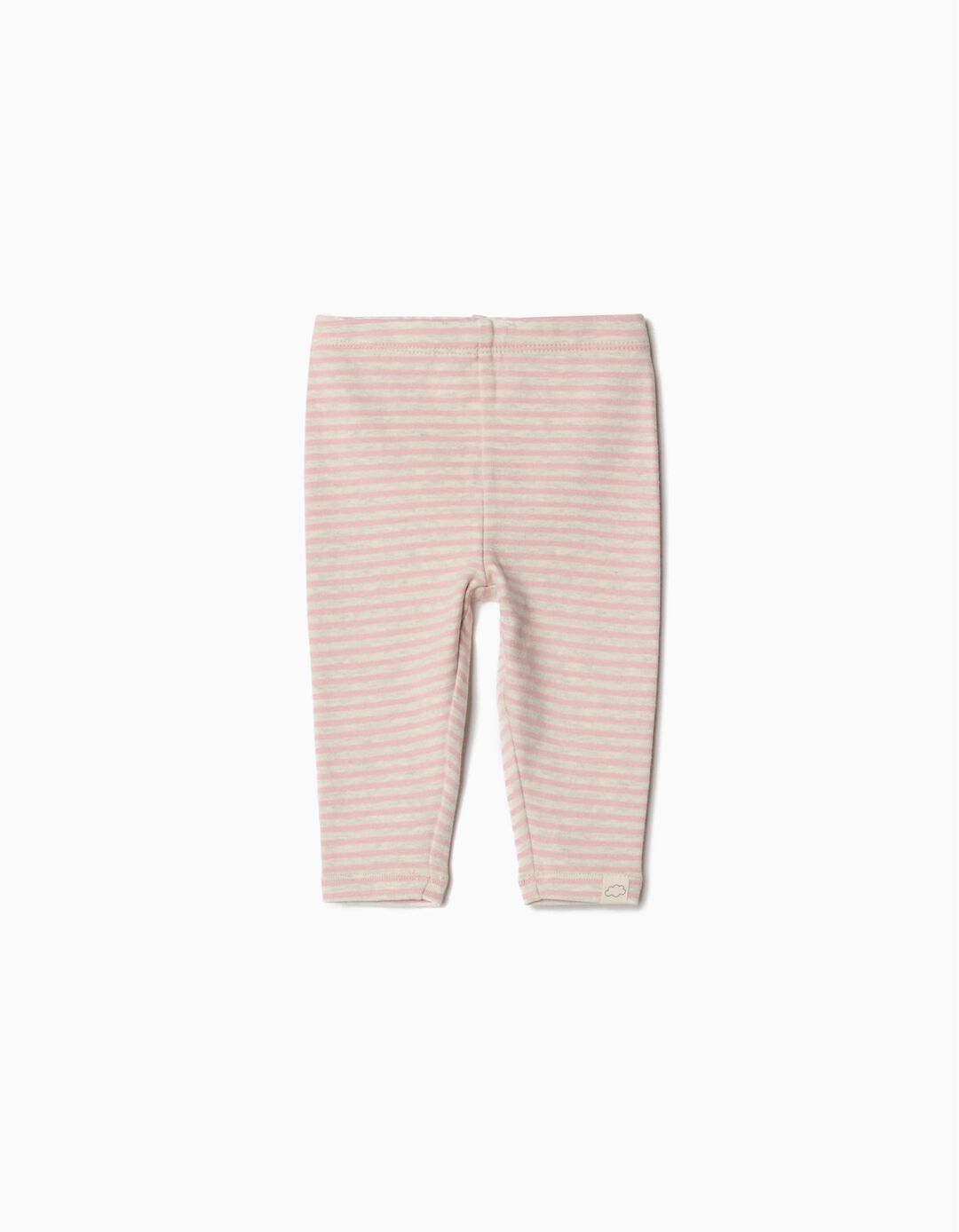 Leggings Caneladas Riscas, Rec&eacute;m-nascido, Rosa