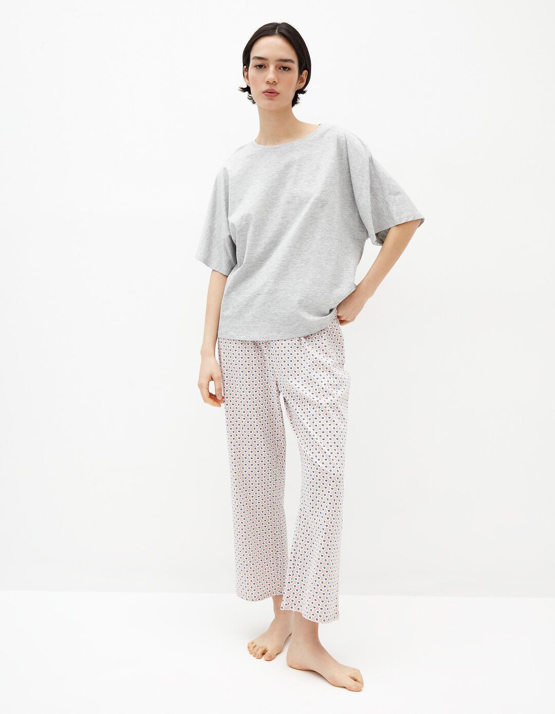 Pijama, Mulher, Cinzento Claro