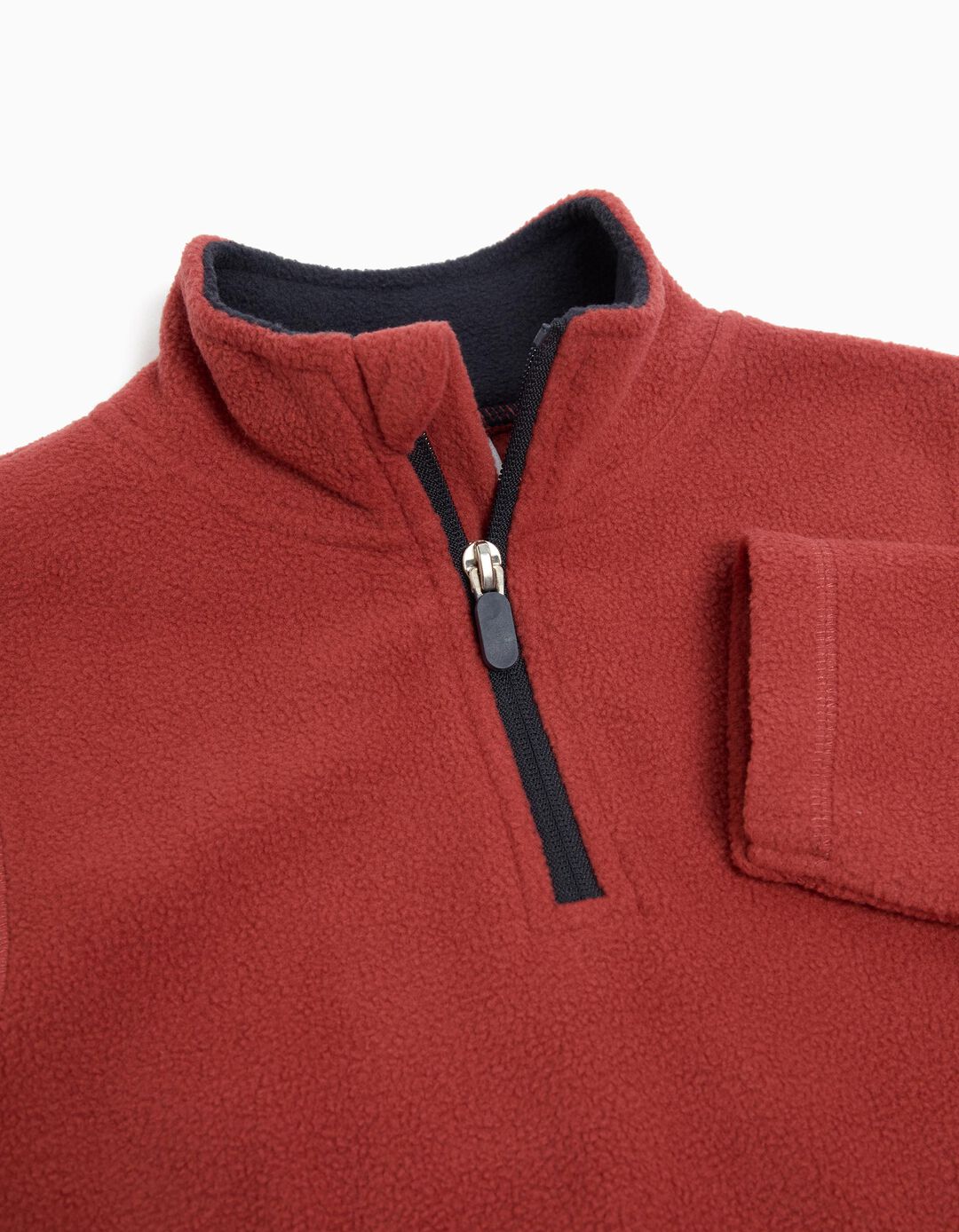 Sweatshirt Polar Fecho de Correr, Menino, Laranja Escuro
